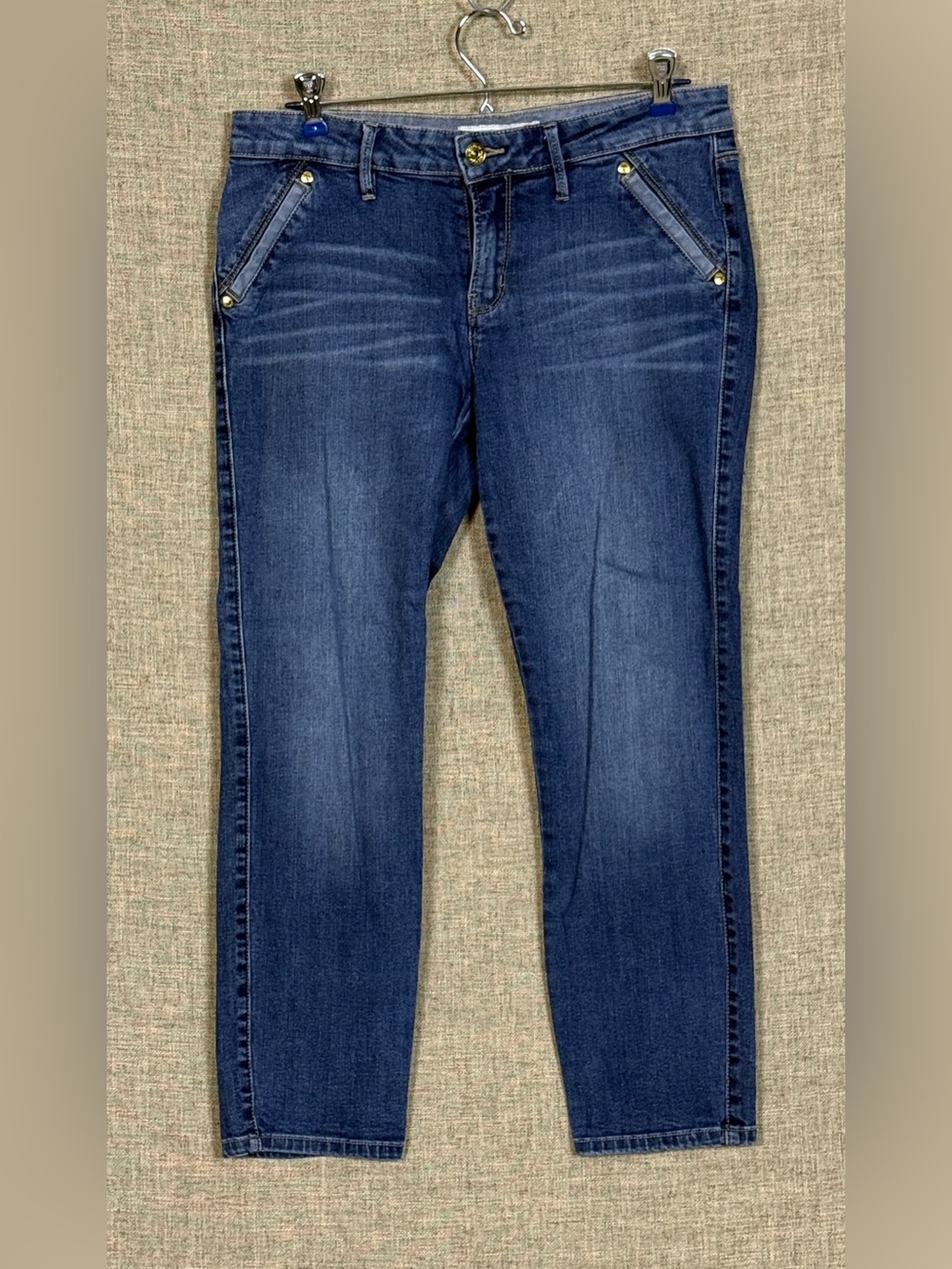 Vintage Y2K Guess Women's Dark Wash Skinny Jeans